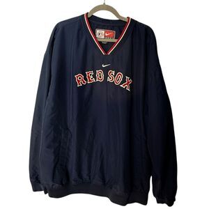 Nike Team Long Sleeve V-Neck Boston Red Sox Vintage Pullover Windbreaker. XXL.